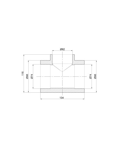 Трійник PPR Thermo Alliance 75х63х75