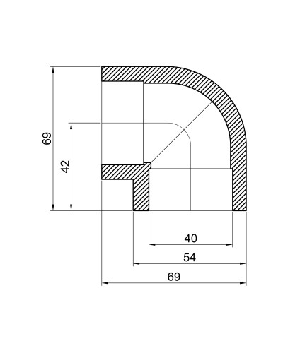 Кутик PPR Thermo Alliance 40, 90°