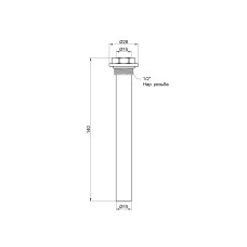 Штуцер для виносного давача SD Plus 140х13х1/2" SD256W15