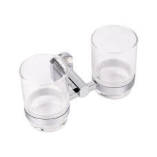Склянка з тримачем Qtap Liberty настінна подвійна QTLIBCRM1155 Chrome