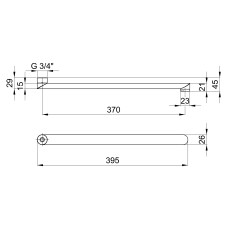 Вилив для змішувача Lidz Niagara 400 40 см LDNIA400CRM25835 Chrome