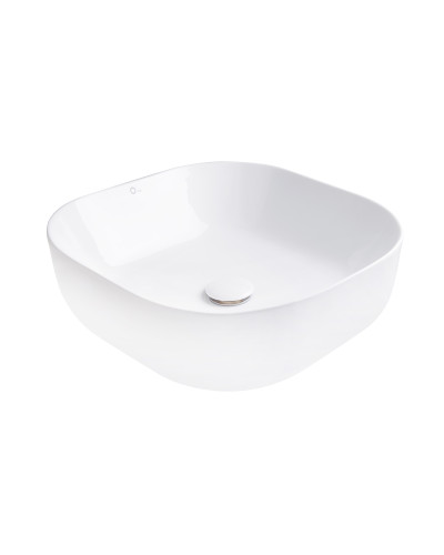 Раковина-чаша Qtap Kolibri 430х430х150 White з донним клапаном QT1011K396W