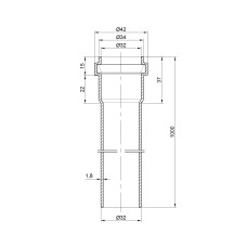 Труба PPR каналізаційна TA Sewage 32х1,8, 1 м