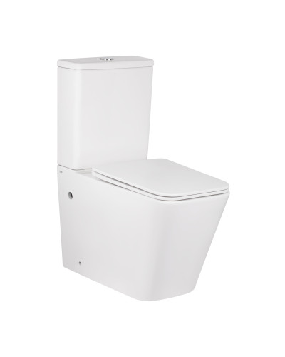 Унітаз-компакт Qtap Tern безобідковий з сидінням Soft-close QT17222093ARW