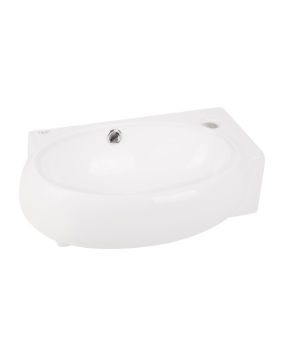 Раковина Qtap Leo 430x290x140 White з донним клапаном QT11115011RW