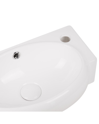 Раковина Qtap Leo 430x290x140 White з донним клапаном QT11115011RW