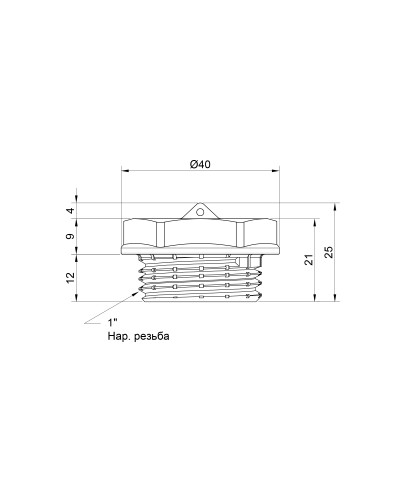 Заглушка SD Plus 1" ЗР SD40325