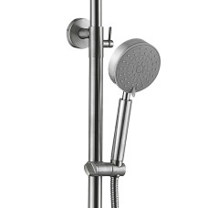 Душова система з верхнім тропічним душем для кабіни Lidz Wind 1363 двохвентильний на два споживача LDWIN1363NKS43389 Nickel