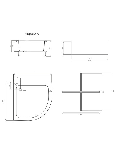 Душовий піддон Lidz KAPIELKA ST90x90x26