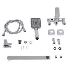 Змішувач для ванни Qtap Presto з довгим поворотним виливом (з душовим гарнітуром) QTPRE2601CRM45573 Chrome