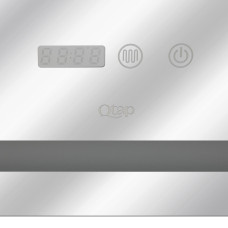 Дзеркало Qtap Mideya 800x800 з LED-підсвічуванням Touch, з антизапотіванням, з годинником, димером, рег. яскравості QT2078NCF8080W