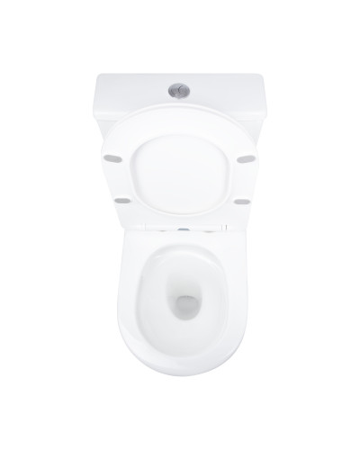 Унітаз підлоговий Qtap Vlasta Ultra Quiet безобідковий з сидінням Soft-close WHITE QT28228300W