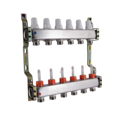 Колектор з витратомірами (нерж.) 3/4" х6 Icma № К073