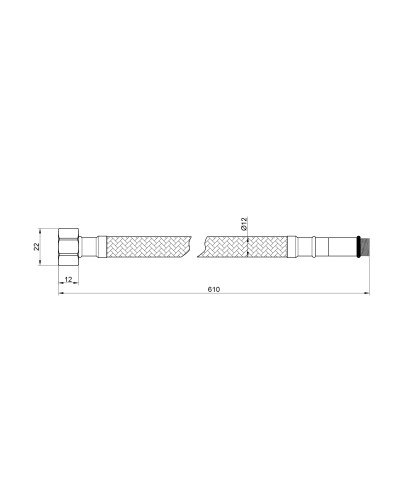 Гнучка підводка для води SD Plus М10 60 см (пара) SD396W60