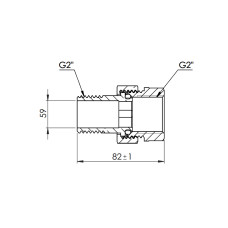 Згін "Американка" SD Forte 1/2" прямий SF190W15
