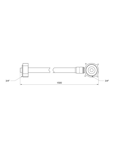 Шланг залив SD Plus для пральної машини 150 см SD095W150