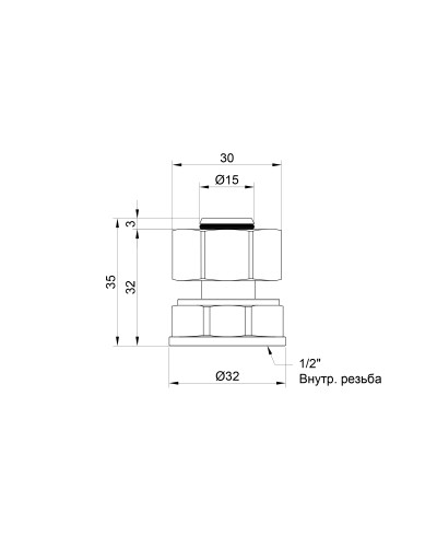 Перехідник обтискний SD Plus 20х1/2" ВР SD153W2015