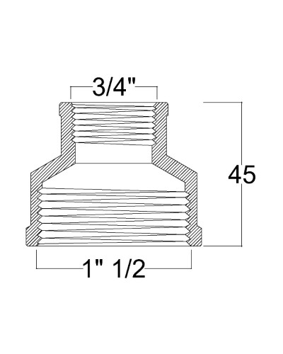 Муфта редукційна SD Forte 1" 1/2х3/4" ВВ SF3574020