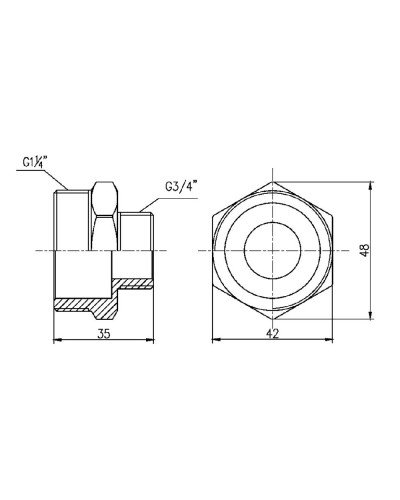 Ніпель редукційний SD Forte 1" 1/4х3/4" SF3593220