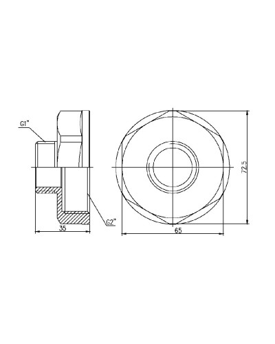 Перехід SD Forte 2"х1" ВЗ SF3605025