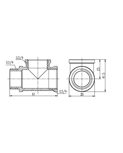 Трійник Thermo Alliance Forte 3/4"Вх3/4"Вх3/4"З SF36320