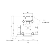 Антиконденсаційний клапан Icma 1" 1/4 55°C №133
