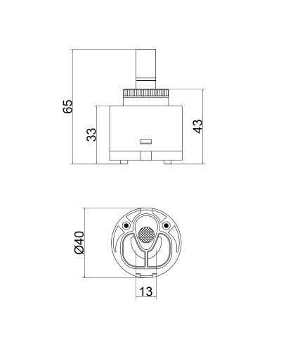 Картридж для змішувача Qtap Spojeni 40 мм QT40MM