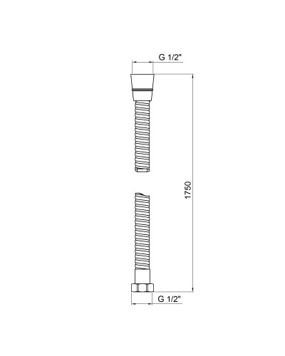 Шланг Lidz Niagara 01 1,75 м LDNIA01CRM22148 Chrome