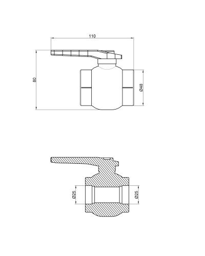 Кран кульовий PPR Thermo Alliance 25