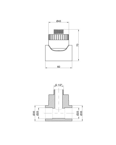 Трійник PPR Thermo Alliance 25х1/2"х25 ЗР