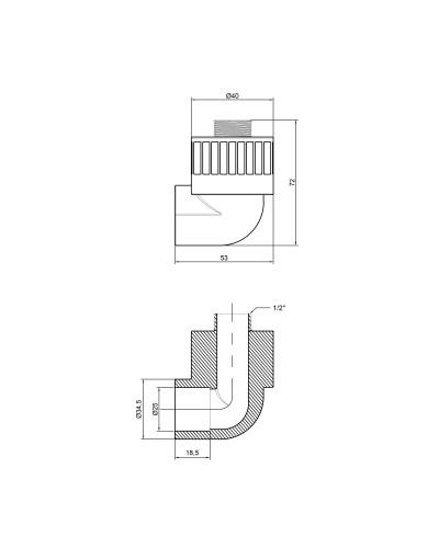 Кутик PPR Thermo Alliance 25х1/2" ЗР