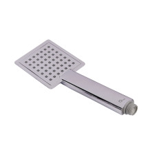 Душова система з верхнім тропічним душем універсальна Qtap Plava на три споживача (з виливом) з полицею QT1005CRM Chrome