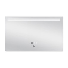 Дзеркало Qtap Mideya (DC-F609) 1000х600 з LED-підсвічуванням Touch, з антизапотіванням, з годинником, димером, рег. яскравості QT2078F609W