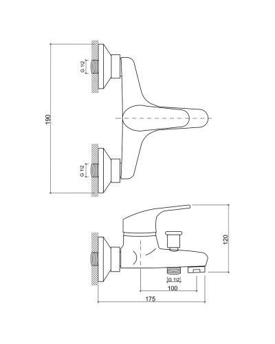 Змішувач для ванни Brinex 36W 006