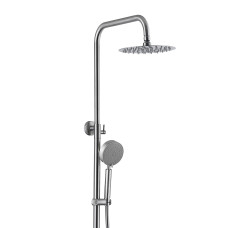 Душова система з верхнім тропічним душем універсальна Lidz Aria 1030 на три споживача (з виливом) (k35) LDARI1030NKS34932 Nickel