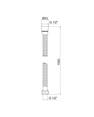 Шланг Lidz Niagara 03 1,5 м LDNIA03CRM35452 Chrome