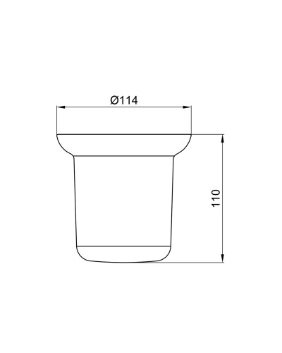 Колба для йоржика Lidz Oreo 0520 (матове скло) LDORE0520CRM37455 Chrome