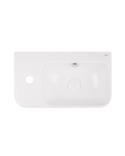 Раковина Qtap Tern 450х260х155 White з донним клапаном QT17115117LW