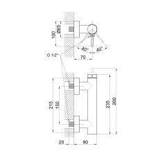 Змішувач для душу Qtap Robin QTROB4060102C Chrome