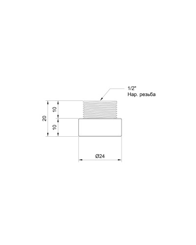 Подовжувач SD Plus 10х1/2" хром SD1301510