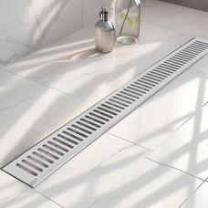 Трап із нержавіючої сталі Qtap Taurus FA800 лінійний із сухим затвором