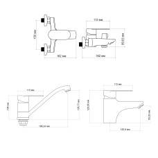 Набір змішувачів Lidz Tani (001F1+0061+003)
