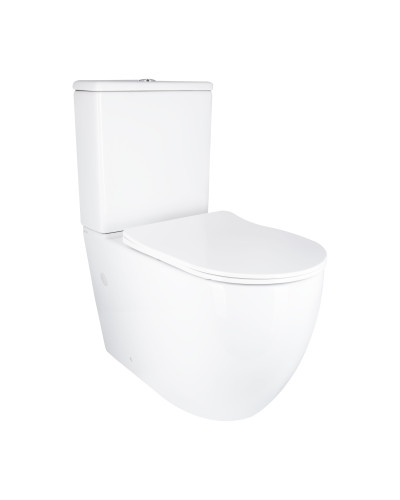 Унітаз підлоговий Qtap Grand Ultra Quiet безобідковий з сидінням Soft-close WHITE QT26228301W