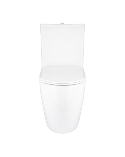 Унітаз підлоговий Qtap Grand Ultra Quiet безобідковий з сидінням Soft-close WHITE QT26228301W