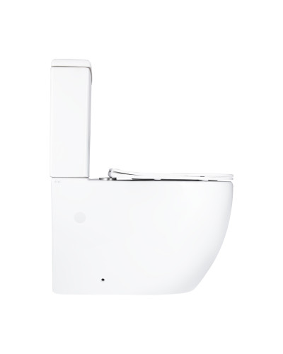 Унітаз підлоговий Qtap Grand Ultra Quiet безобідковий з сидінням Soft-close WHITE QT26228301W