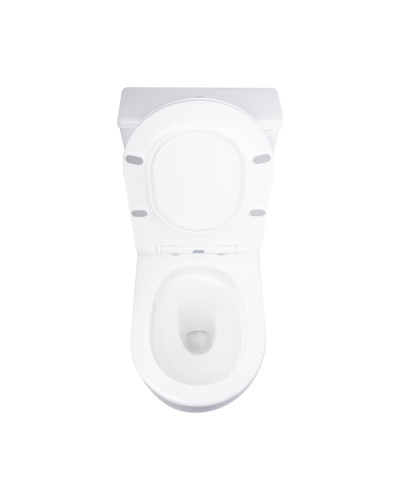 Унітаз підлоговий Qtap Grand Ultra Quiet безобідковий з сидінням Soft-close WHITE QT26228301W