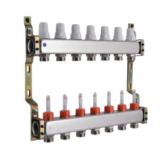 Колектор з витратомірами (нерж.) 3/4" х7 Icma № К073