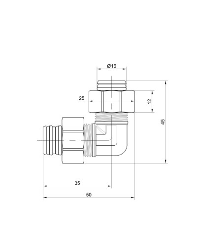 Кут обтискний SD Plus 16 SD155W1616