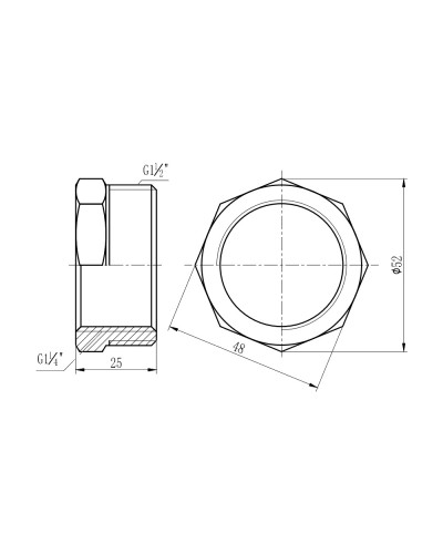 Футорка Thermo Alliance Forte 1 1/2"Зх1 1/4"В SF3744032