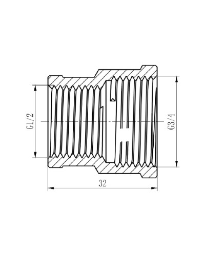 Муфта SD Forte 1/2" ВВ хром SF357H2015